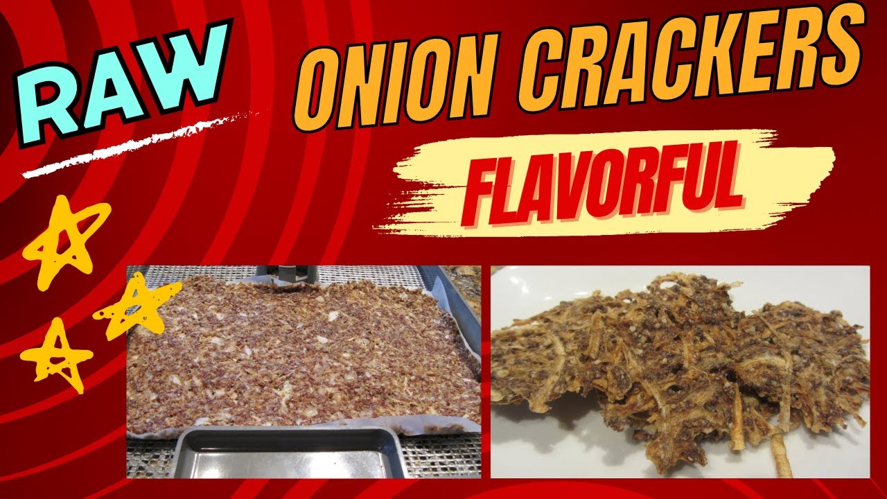 Raw Onion Bread Cracker with Flax, Chia and Hemp for Protein