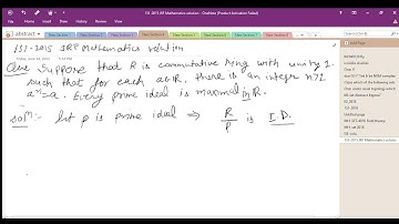 ISI 2015 JRF MATHEMATICS SOLUTIONS