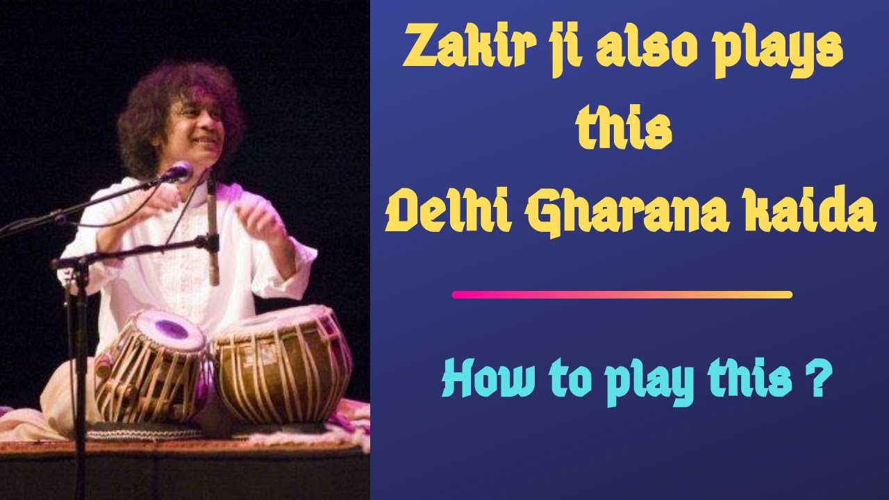 Best Tabla lessons. Delhi Gharana kaida. Tutorial #16.