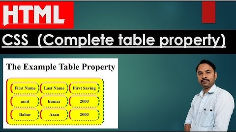 CSS TABLE PROPERTY | CSS men Table border Style kaise layen. #css #htmlelements