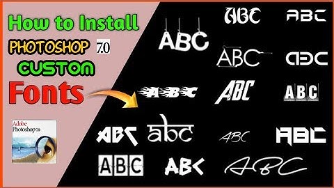 How to install custom fonts in adobe photoshop 7.0 || photoshop me custom fonts add karna sikhe.ikka