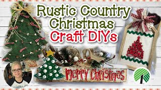 🎄RUSTIC COUNTRY CHRISTMAS CRAFTS | Dollar Tree Hobby Lobby | Collab with Faythchick777 DIY by Design