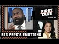 Kendrick Perkins tries to describe his mood in ONE emoji 😂 🍿 🤷‍♂️ | First Take