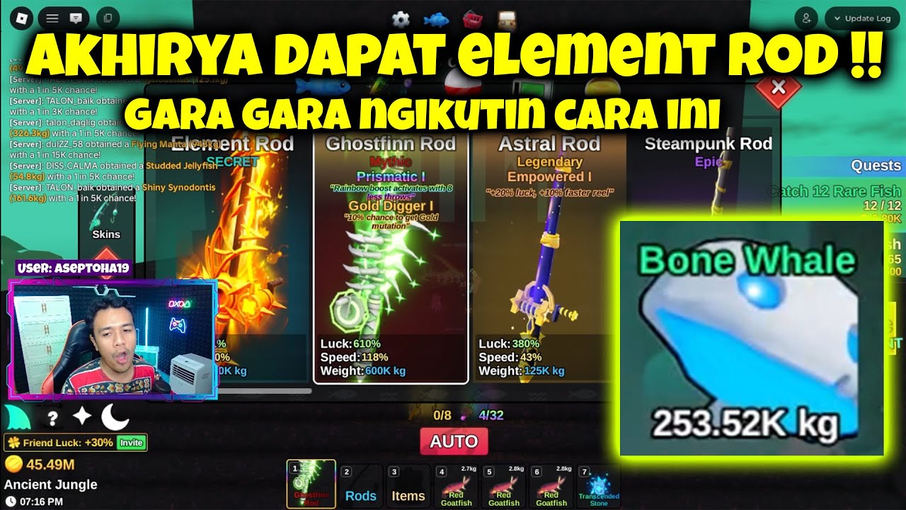 TIPS TERBBARU DAPAT SECRET DI KUIL DAN LOLOS ELEMENT ROD! | FISH IT ...