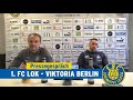 Pressegespräch vor dem Punktspiel gegen Viktoria Berlin am 03.02.2023