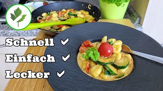 15 Minuten Gericht aus der Pfanne  schnell, einfach, lecker  Gnocchi-Zucchini Pfanne