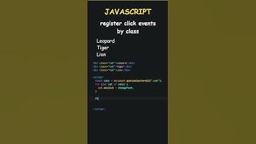 How to register click events by class in JavaScript