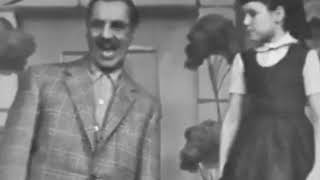 Groucho Marx sings a duet with his daughter Melinda