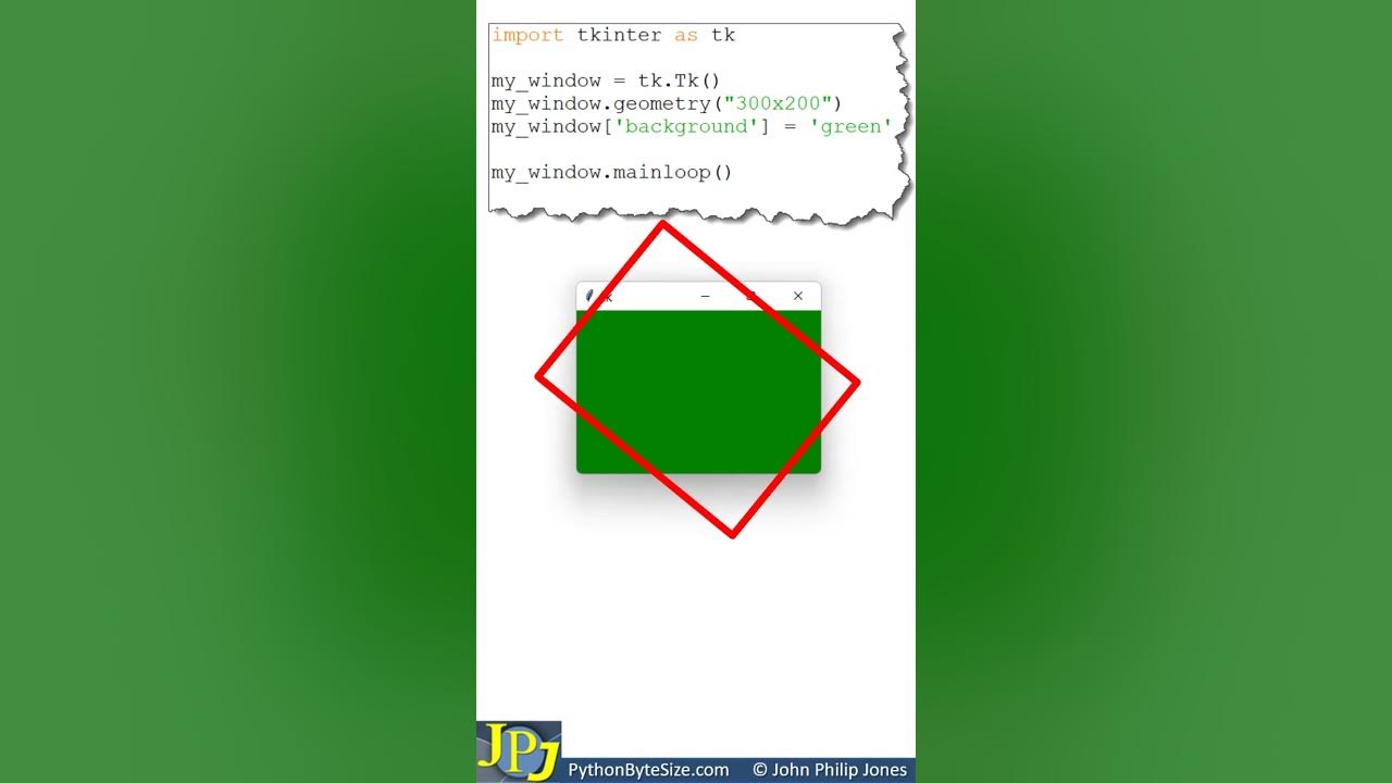 The background attribute of a tkinter window - YouTube