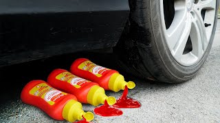 Crushing Crunchy &amp; Soft Things by Car! Experiment: Car vs Skittles Jelly