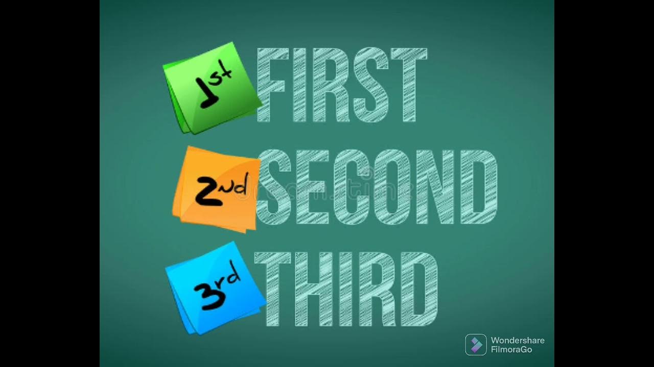1st first 2nd second. 1st first 2nd second
