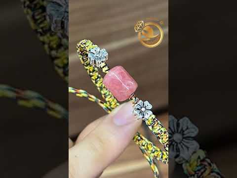 Vòng tay Lu Thống THẠCH ANH Hồng mix BẠC 925