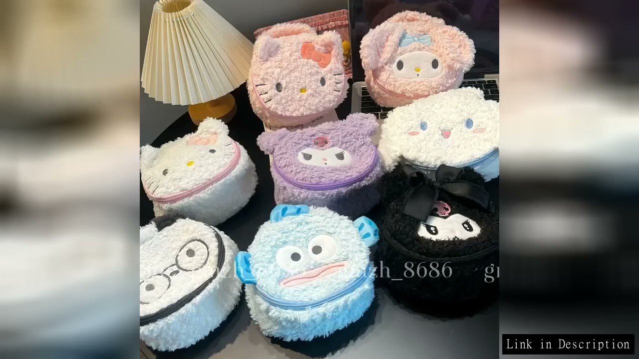 Large Capacity Cosmetics Storage Bag Kuromi My Melody Hello Kitty Cartoon Plush Bag Makeup Bag Trave