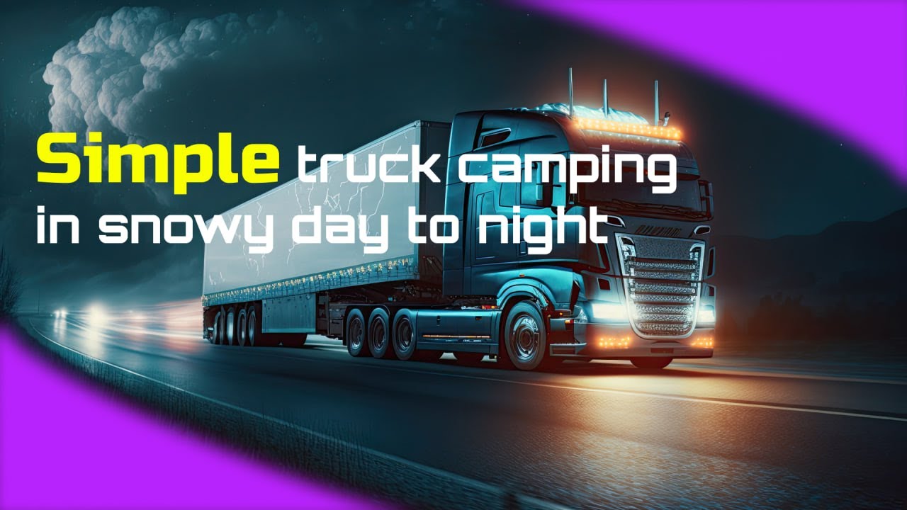 Simple Truck Camping in Snowy Day to Night Vlog