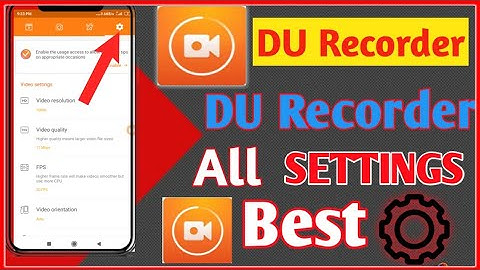 DU Recorder All Settings|How to use DU Screen Recorder app In (Hindi)How to DU Recorder All Settings