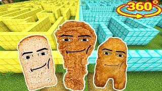 Gegagedigedagedago meme chase you in GOLDEN vs DIAMOND MAZE but it's 360 degree video #7