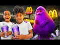 THE PRINCE FAMILY DRINK MCDONALD&#39;S GRIMACE SHAKE