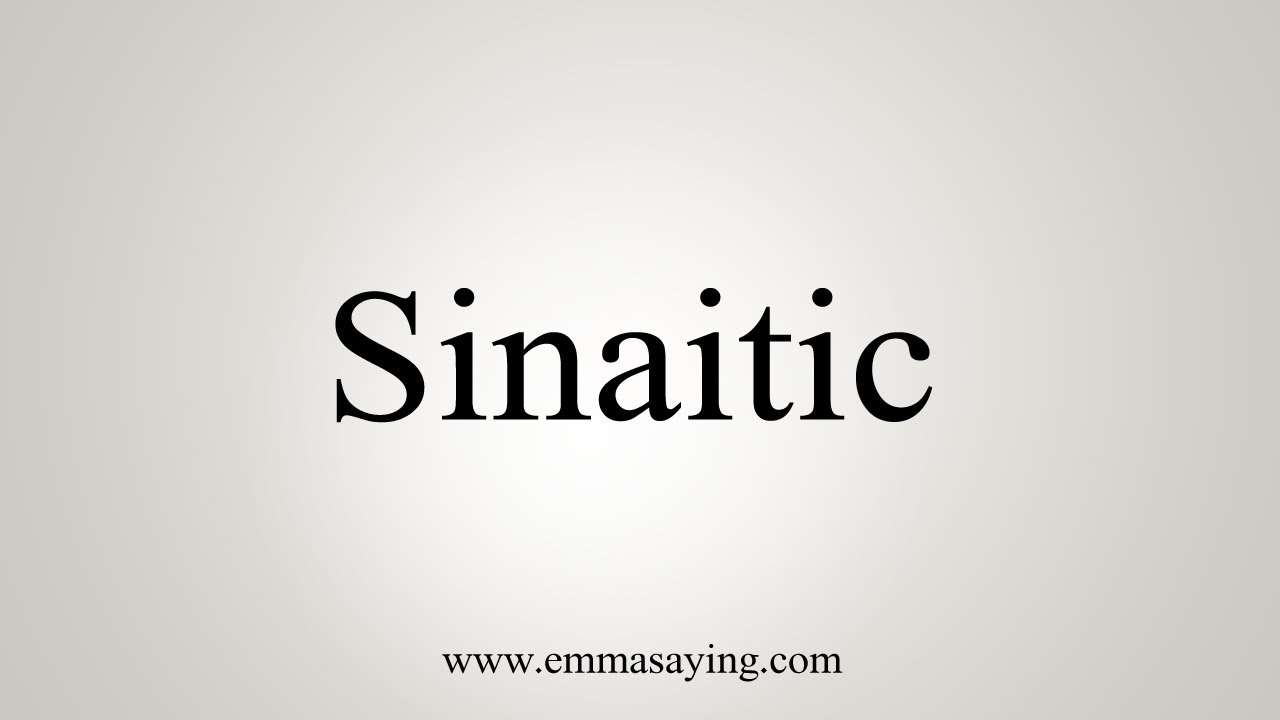 How To Say Sinaitic YouTube how-to-say-sinaitic-youtube