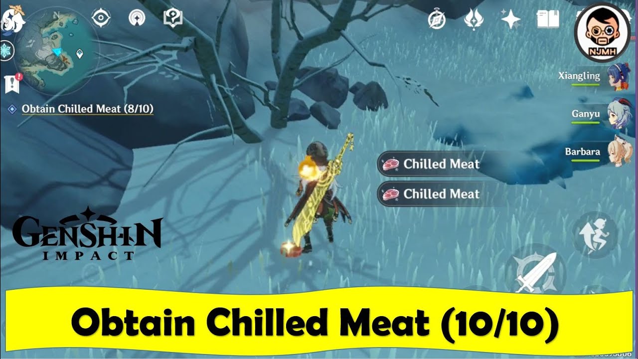 Here is how to Obtain Chilled Meat (10/10) Ah, Fresh Meat! Genshin