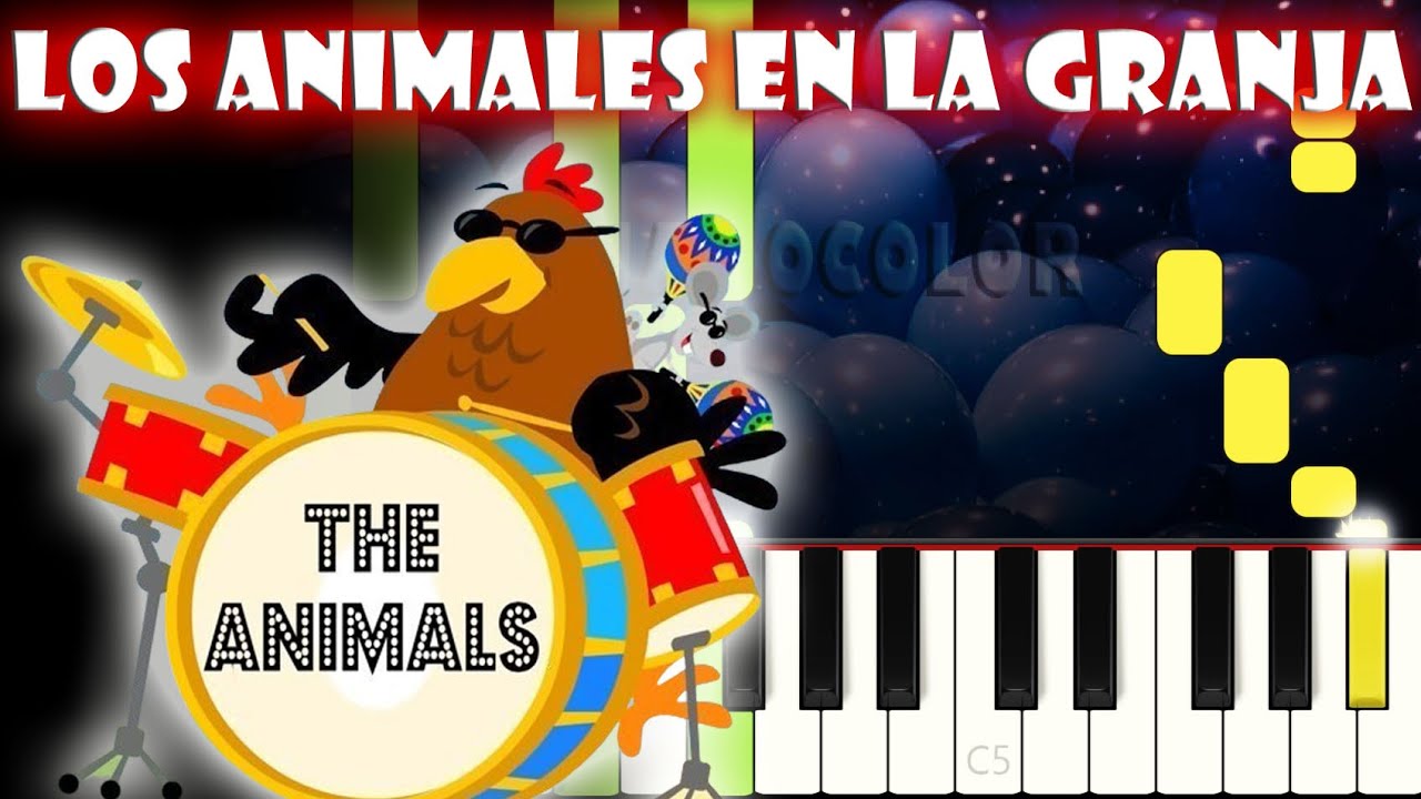 Los Animales En La Granja | Piano Cover | Tutorial | Karaoke