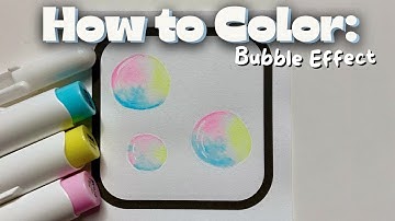 How to Color: Bubble Effect with Ohuhu Alcohol Markers | Coloring Tutorial #adultcoloring