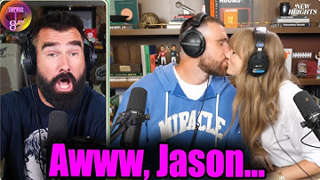 Unseen: Jason Kelce Blushing out as Taylor Swift gives Travis Kelce a sweet KISS on New Heights