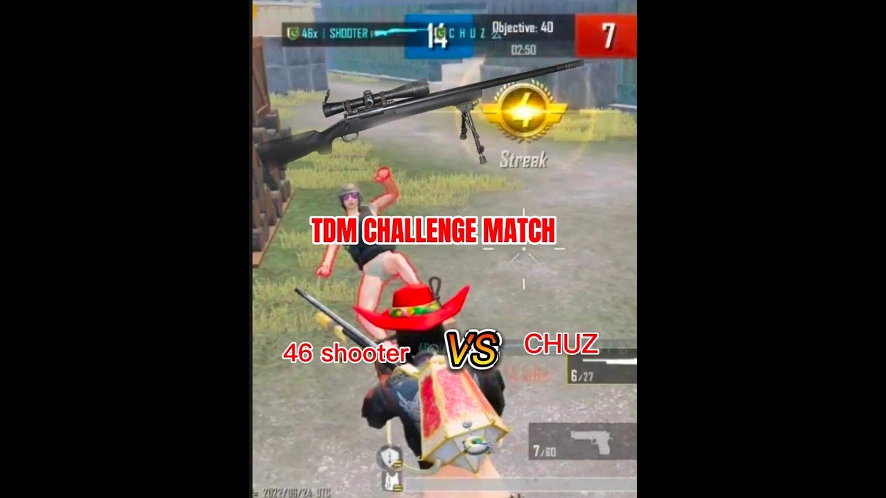 PUBG tdm room Match | 1 vs 1 tdm match | m24 challenge match | sniping ...