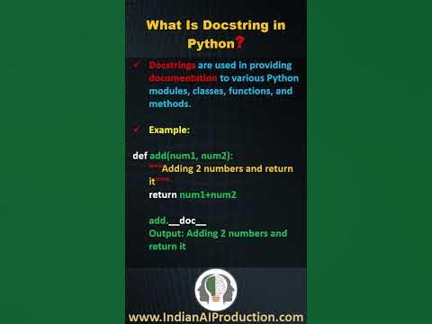 #9 What Is Docstrings in Python | Python Interview Questions and ...