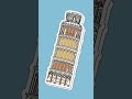 Easy Leaning Tower of Pisa Drawing for Beginners with Chillify