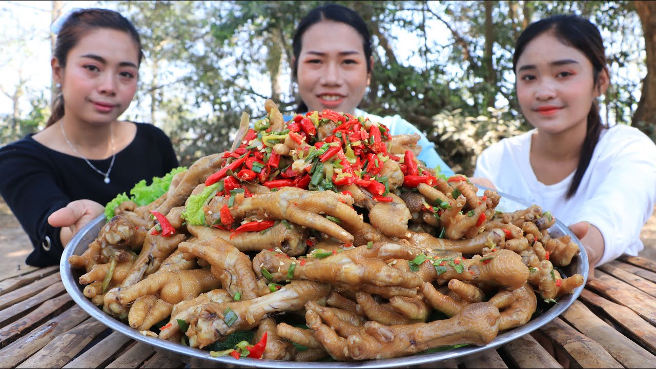 How to cook chicken feet curry with chili recipe YouTube