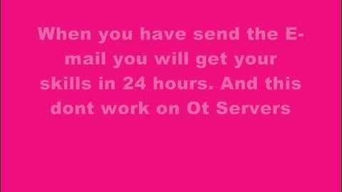 Tibia Skills Hack