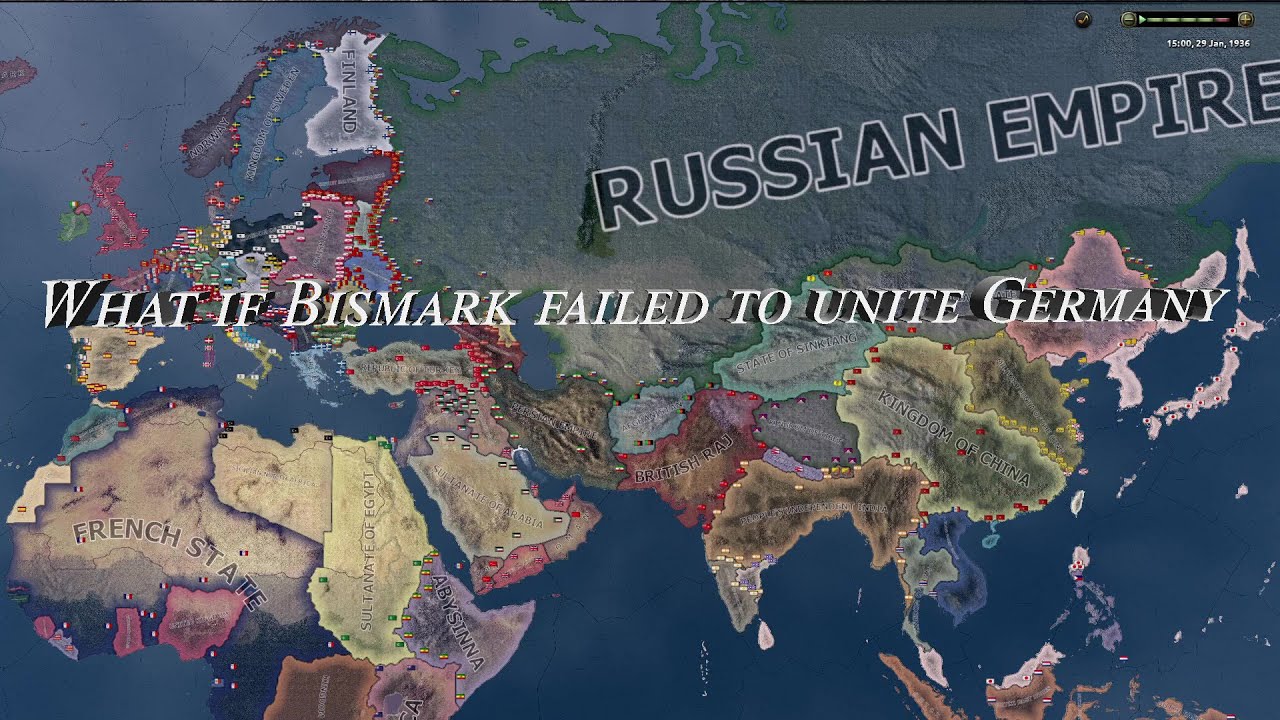 What if Bismark failed to unite Germany - Hoi4 Timelapse - YouTube