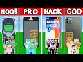 Minecraft: FAMILY PHONE HOUSE BUILD CHALLENGE - NOOB vs PRO vs HACKER vs GOD in Minecraft
