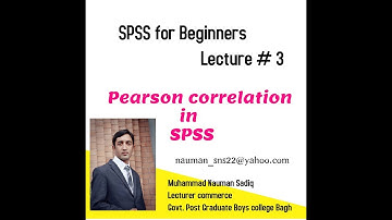 SPSS for beginners: Pearson Correlation in SPSS | Class 3 in Urdu