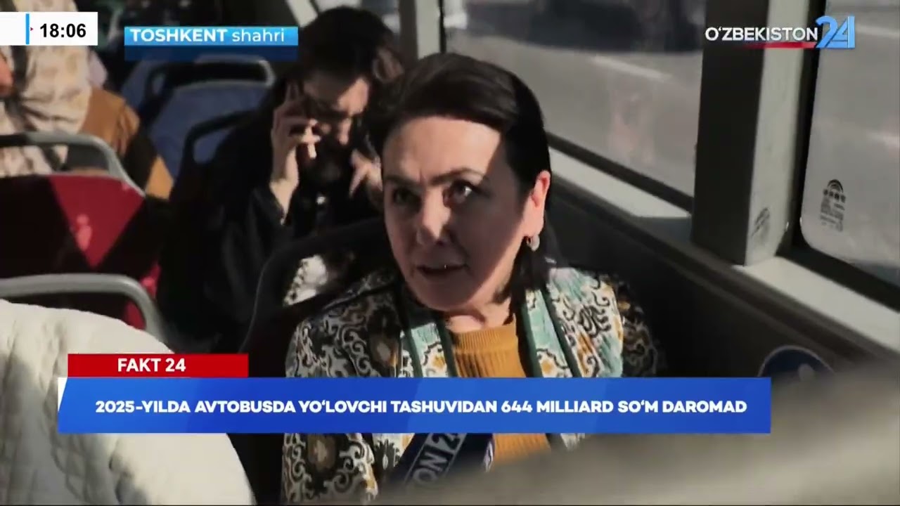 2025-yilda Toshkent shahrida avtobusda yo‘lovchi tashuvidan 644 milliard so‘m daromad