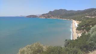 Samos island.Psili Ammos beach at Marathokampos Bay