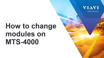 VIAVI T-BERD/MTS-4000: How to change modules