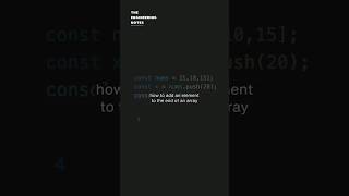 how to add an element to the end of an array #javascript