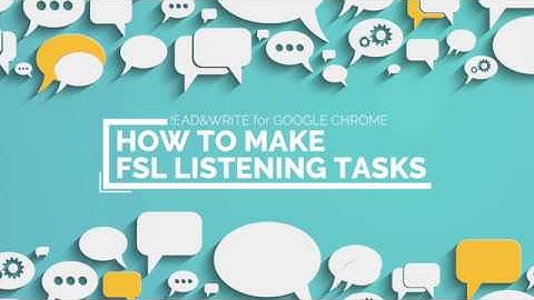 Creating French Listening Activities for the FSL Classroom using Read&Write for Google Chrome