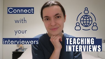 TEACHING INTERVIEW Tips | Connect with your interviewers | Teacher TRAINING interview | PGCE | SCITT