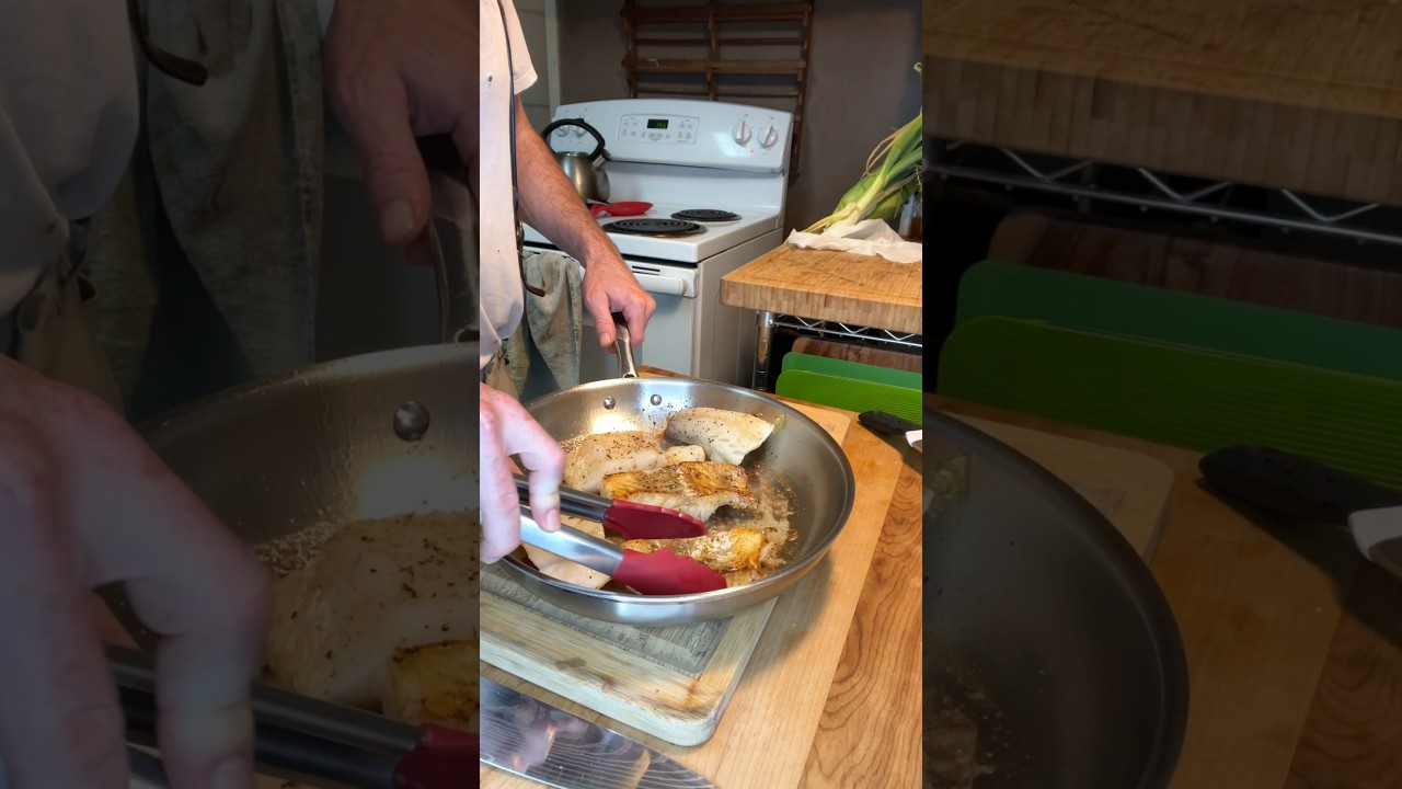 Cumin cod for tacos or salad. - YouTube