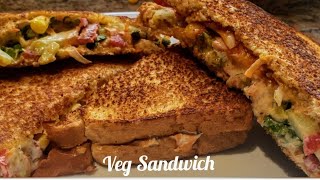 Veg Sandwich Recipe || Coleslaw Version || Easy & Delicious