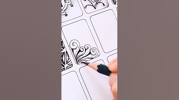 Day 17 —SWiSit · Easy & Relaxing Zentangle ✨ #inktobertangles2025 #zentangleart #zenpatterns