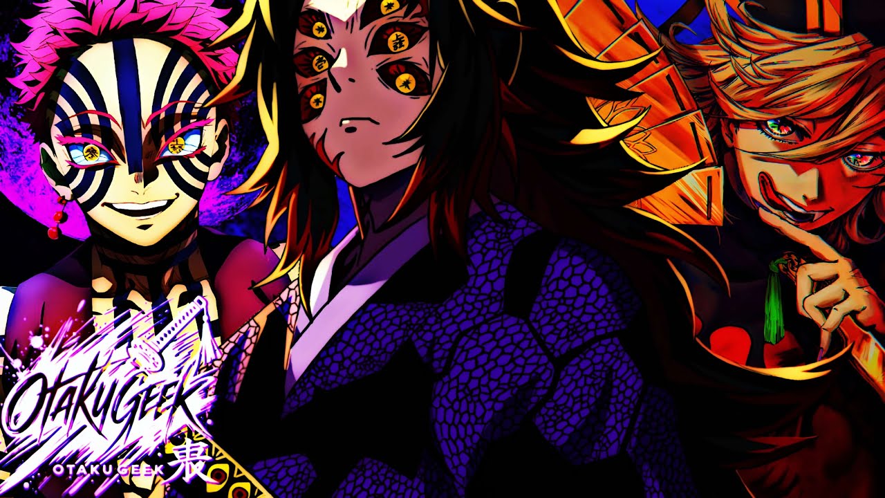 ♪ Personagens de Animes React Akaza, Douma e Kokushibo | Eclipse Carmesim | @AniRap (as)