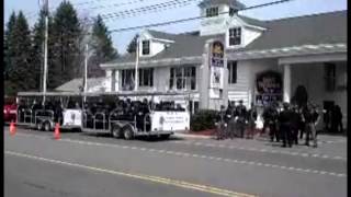 Officers file out of the Hampton funeral home