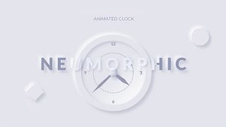 Neumorphic Animated Clock Design - The Iconium Template Series - WPS Presentation Tutorial