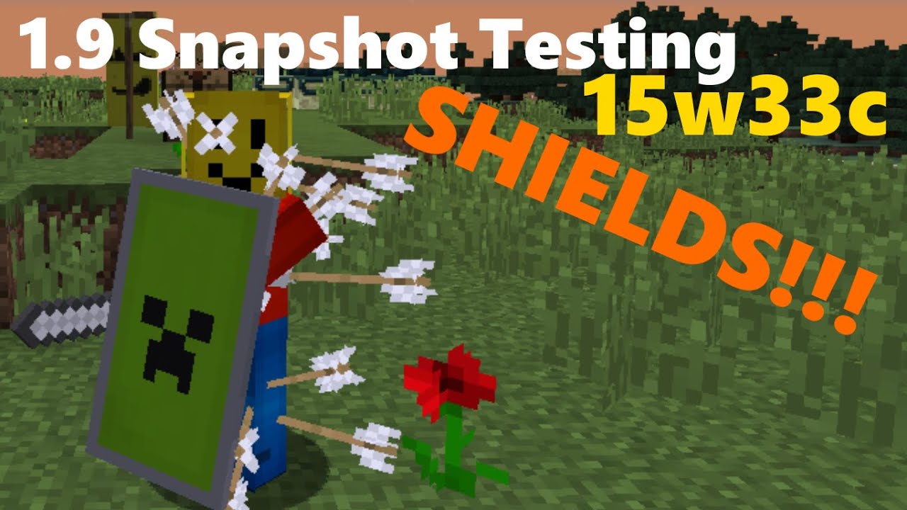 Minecraft 1.9: 15w33c Feature Showcase - SHIELDS!!! - YouTube