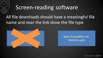 Accessibility - Basic Accessibility Mini-Lecture