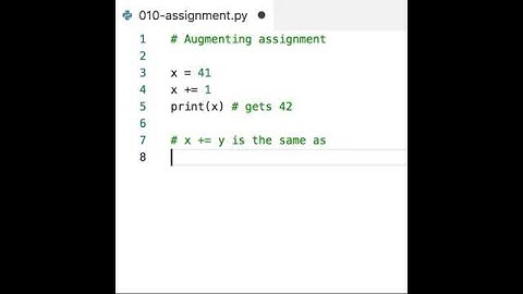 Augmenting assignment operator Python