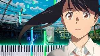 Suzume no Tojimari Trailer Synthesia Piano Tutorial